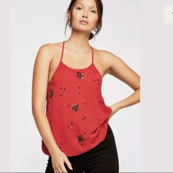 Free People Tops - Free People Embellished Star Cami Medium